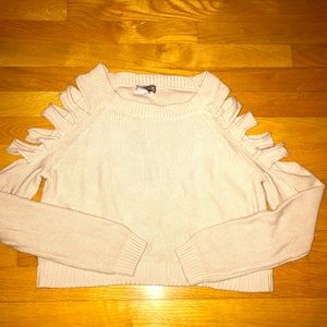 Forever 21 cutout sleeves crop sweater